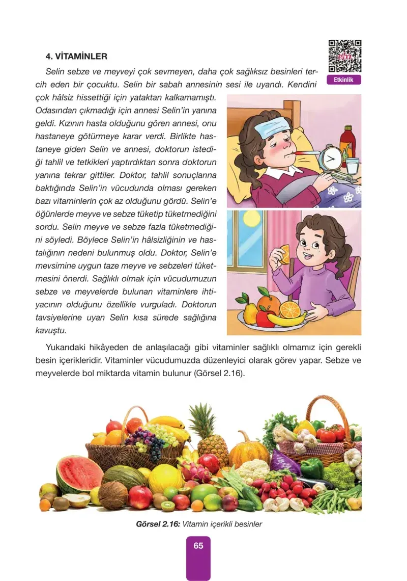 4. Sınıf Fen Bilimleri Ders Kitabı Cevapları Pasifik Yayınları Sayfa 65