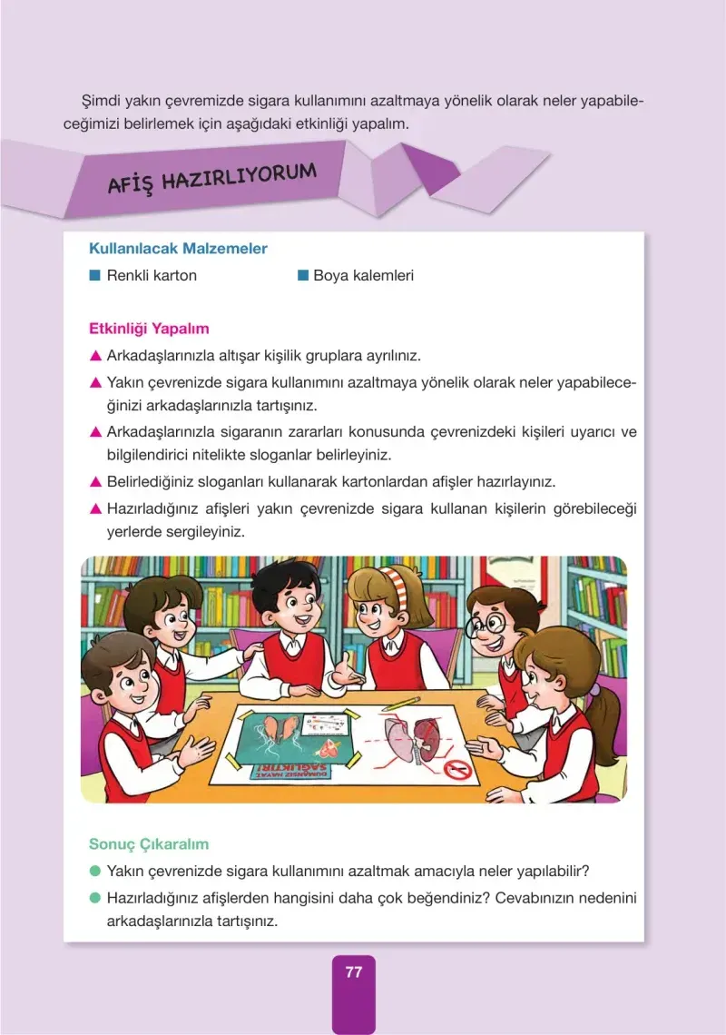 4. Sınıf Fen Bilimleri Ders Kitabı Cevapları Pasifik Yayınları Sayfa 77