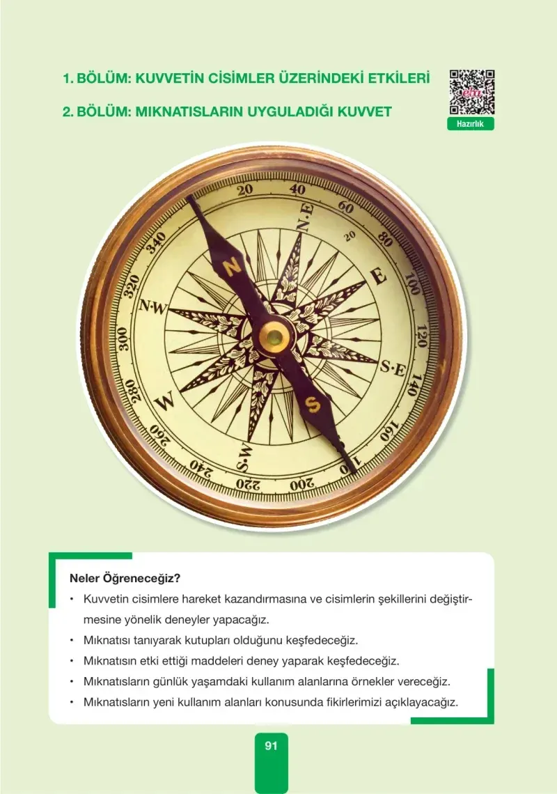 4. Sınıf Fen Bilimleri Ders Kitabı Cevapları Pasifik Yayınları Sayfa 91