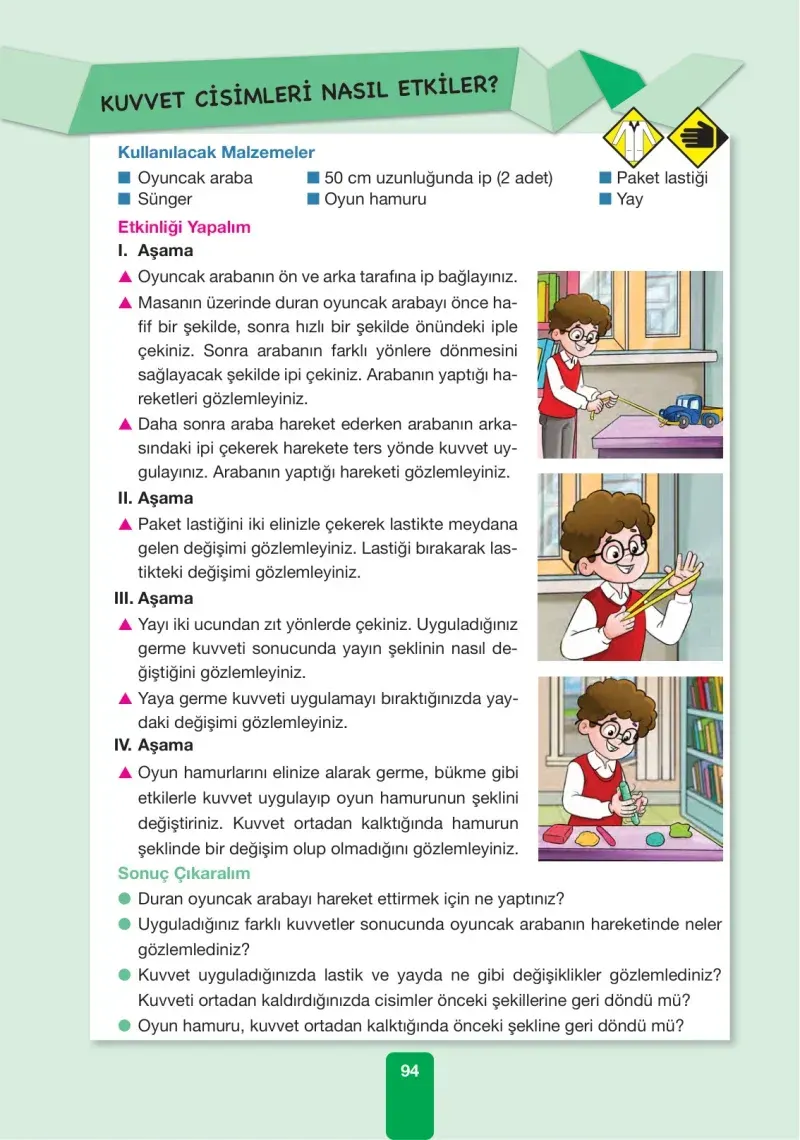4. Sınıf Fen Bilimleri Ders Kitabı Cevapları Pasifik Yayınları Sayfa 94