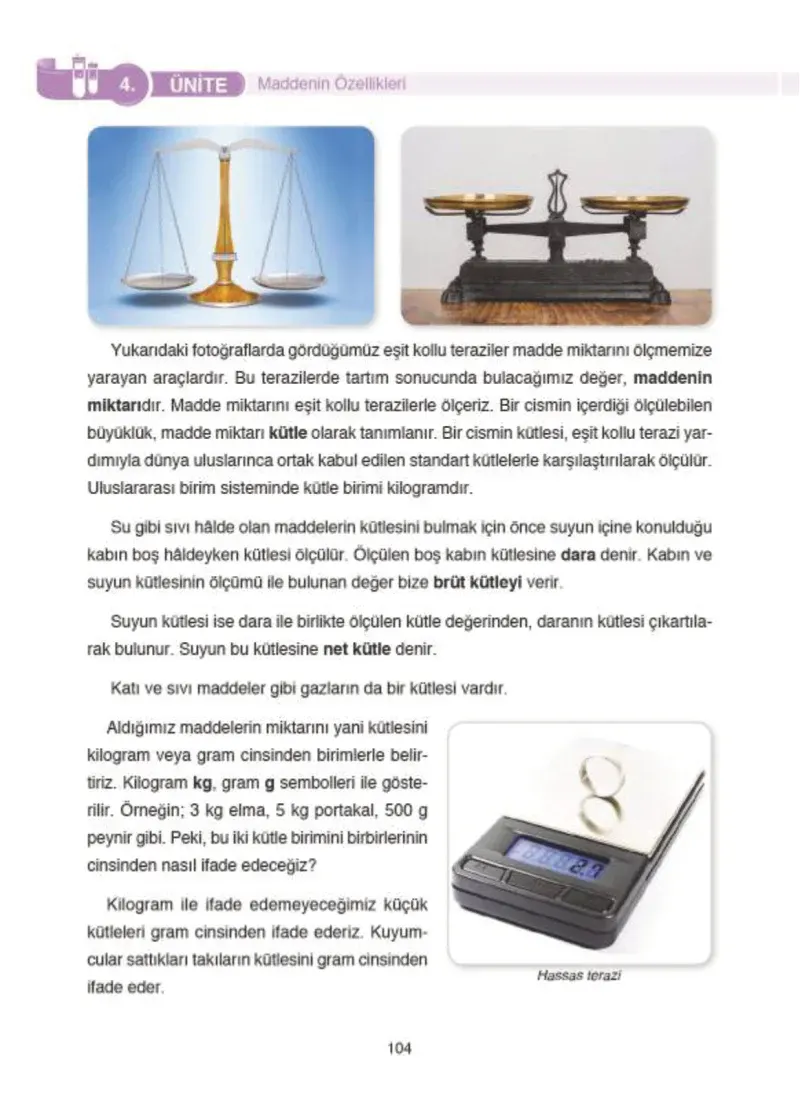 4. Sınıf Fen Bilimleri Ders Kitabı Cevapları SDR İpekyolu Yayıncılık Sayfa 104