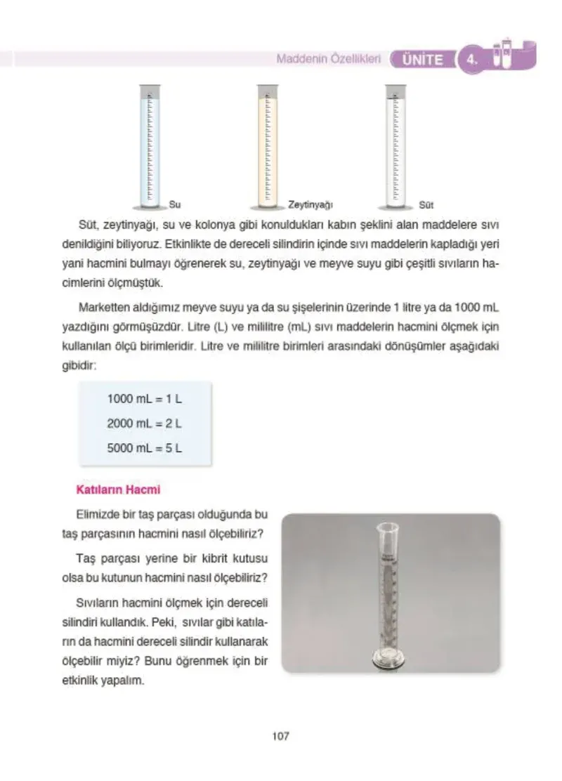 4. Sınıf Fen Bilimleri Ders Kitabı Cevapları SDR İpekyolu Yayıncılık Sayfa 107