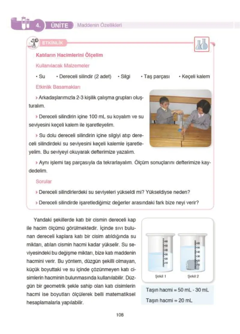 4. Sınıf Fen Bilimleri Ders Kitabı Cevapları SDR İpekyolu Yayıncılık Sayfa 108
