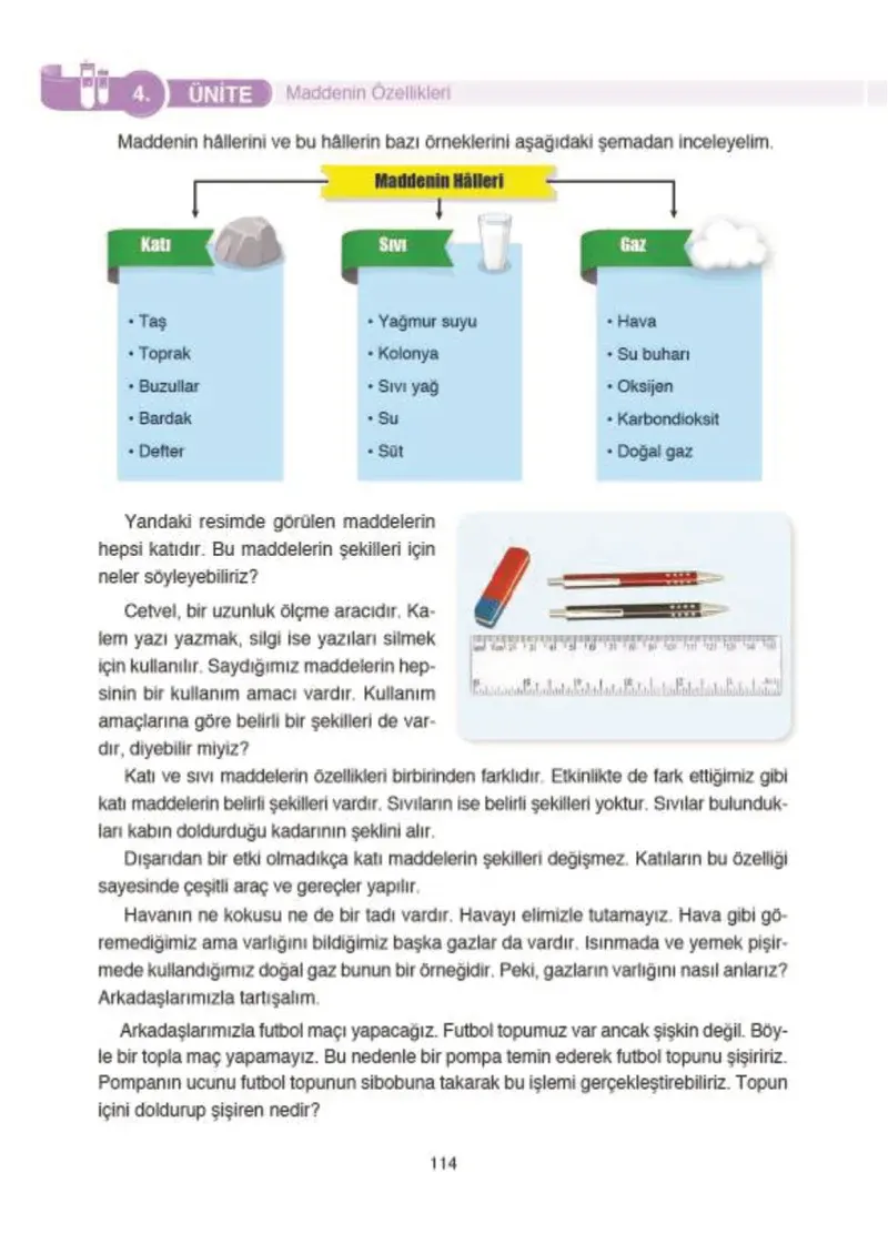 4. Sınıf Fen Bilimleri Ders Kitabı Cevapları SDR İpekyolu Yayıncılık Sayfa 114
