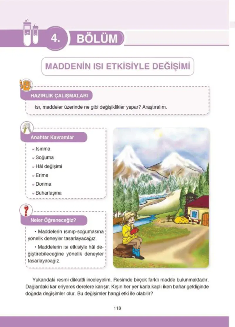 4. Sınıf Fen Bilimleri Ders Kitabı Cevapları SDR İpekyolu Yayıncılık Sayfa 118
