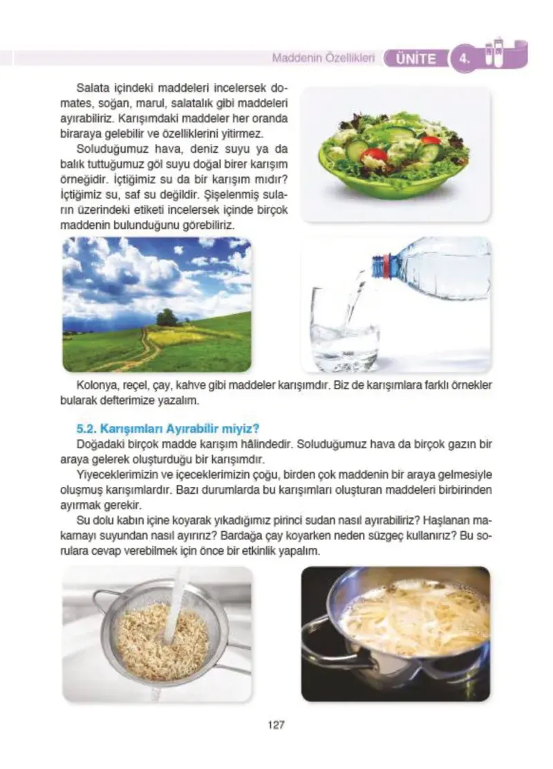 4. Sınıf Fen Bilimleri Ders Kitabı Cevapları SDR İpekyolu Yayıncılık Sayfa 127