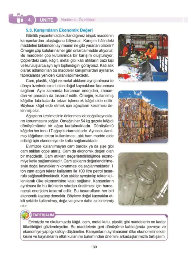 4. Sınıf Fen Bilimleri Ders Kitabı Cevapları SDR İpekyolu Yayıncılık Sayfa 130