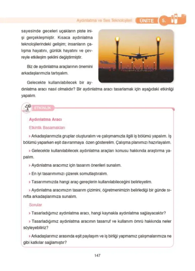 4. Sınıf Fen Bilimleri Ders Kitabı Cevapları SDR İpekyolu Yayıncılık Sayfa 147