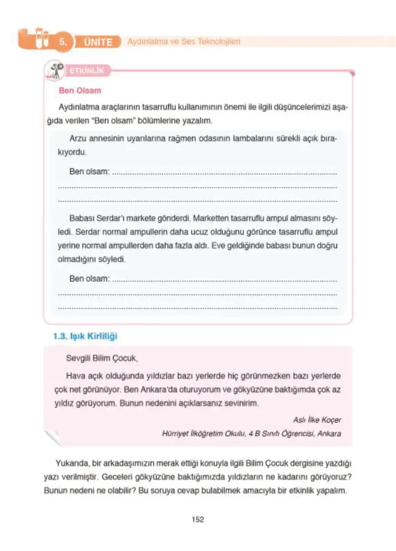 4. Sınıf Fen Bilimleri Ders Kitabı Cevapları SDR İpekyolu Yayıncılık Sayfa 152