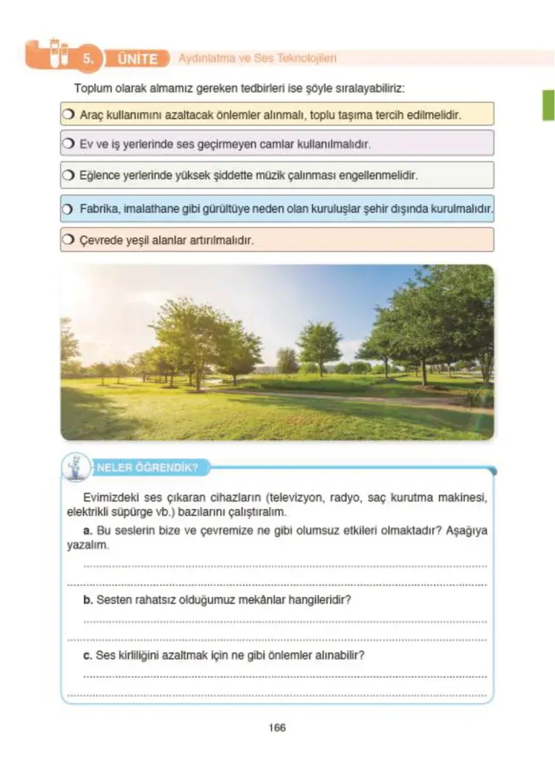 4. Sınıf Fen Bilimleri Ders Kitabı Cevapları SDR İpekyolu Yayıncılık Sayfa 166