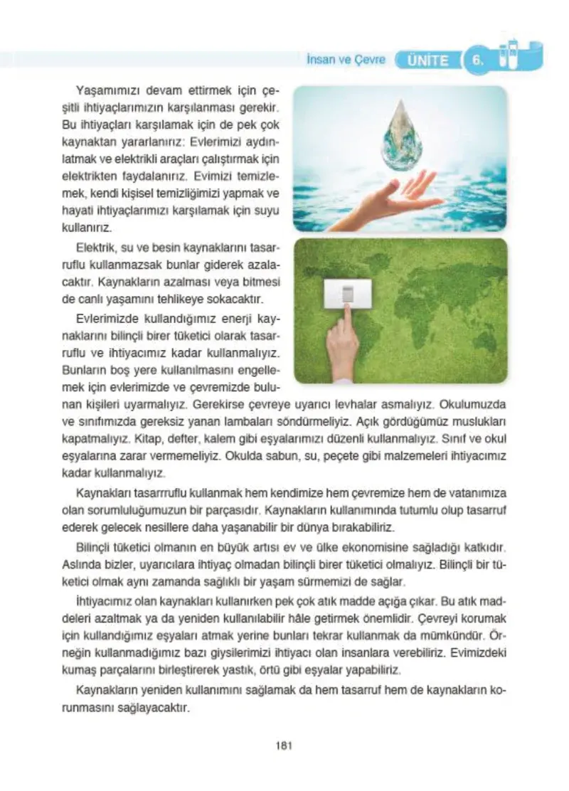 4. Sınıf Fen Bilimleri Ders Kitabı Cevapları SDR İpekyolu Yayıncılık Sayfa 181