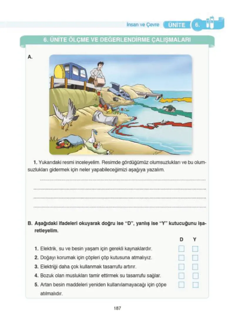 4. Sınıf Fen Bilimleri Ders Kitabı Cevapları SDR İpekyolu Yayıncılık Sayfa 187