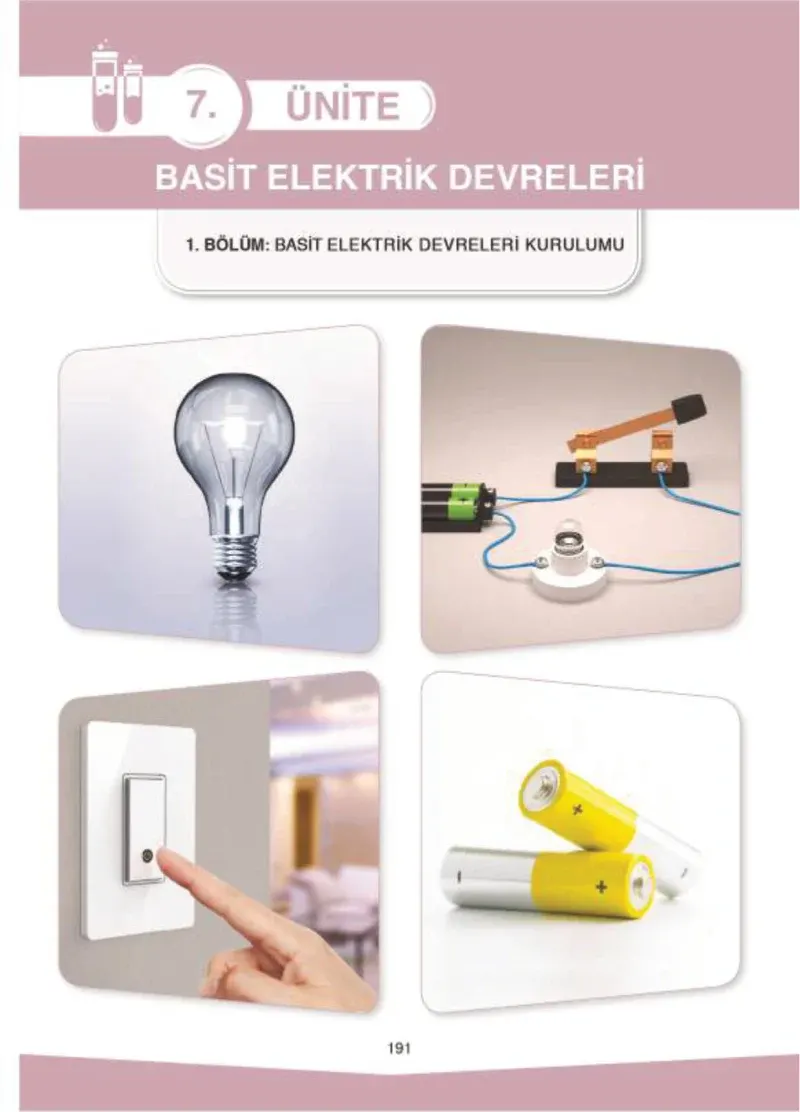 4. Sınıf Fen Bilimleri Ders Kitabı Cevapları SDR İpekyolu Yayıncılık Sayfa 191