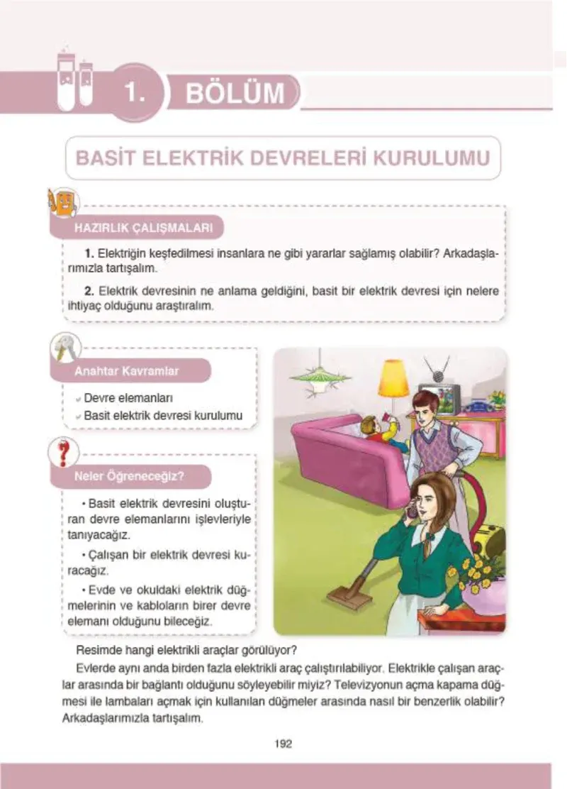 4. Sınıf Fen Bilimleri Ders Kitabı Cevapları SDR İpekyolu Yayıncılık Sayfa 192