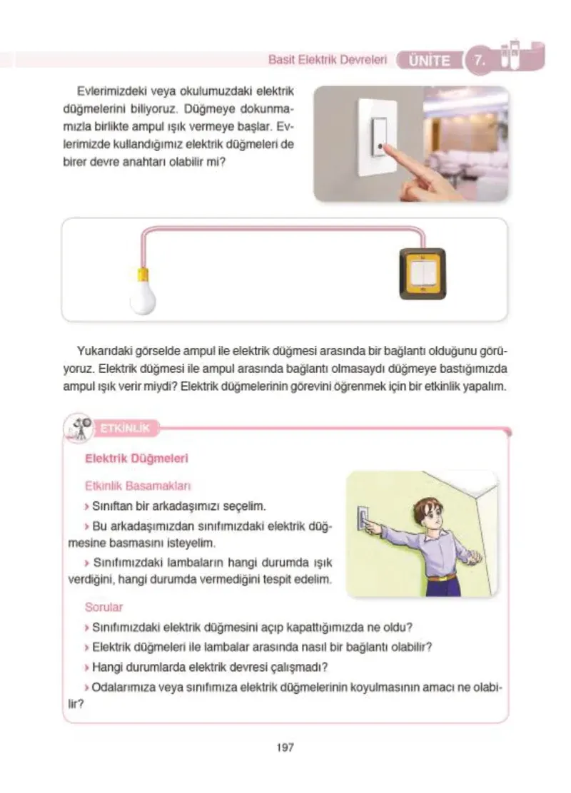 4. Sınıf Fen Bilimleri Ders Kitabı Cevapları SDR İpekyolu Yayıncılık Sayfa 197