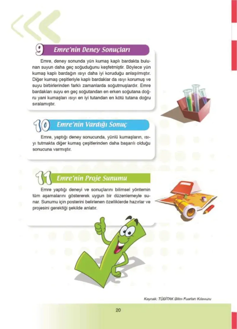 4. Sınıf Fen Bilimleri Ders Kitabı Cevapları SDR İpekyolu Yayıncılık Sayfa 20