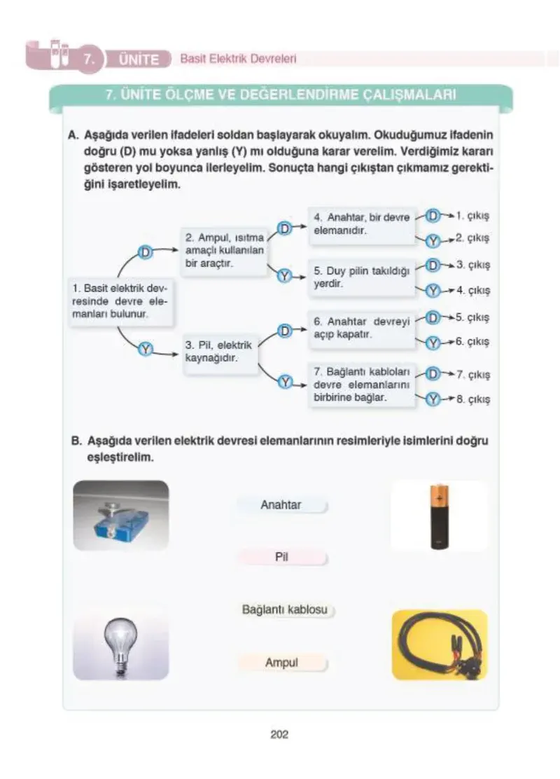 4. Sınıf Fen Bilimleri Ders Kitabı Cevapları SDR İpekyolu Yayıncılık Sayfa 202