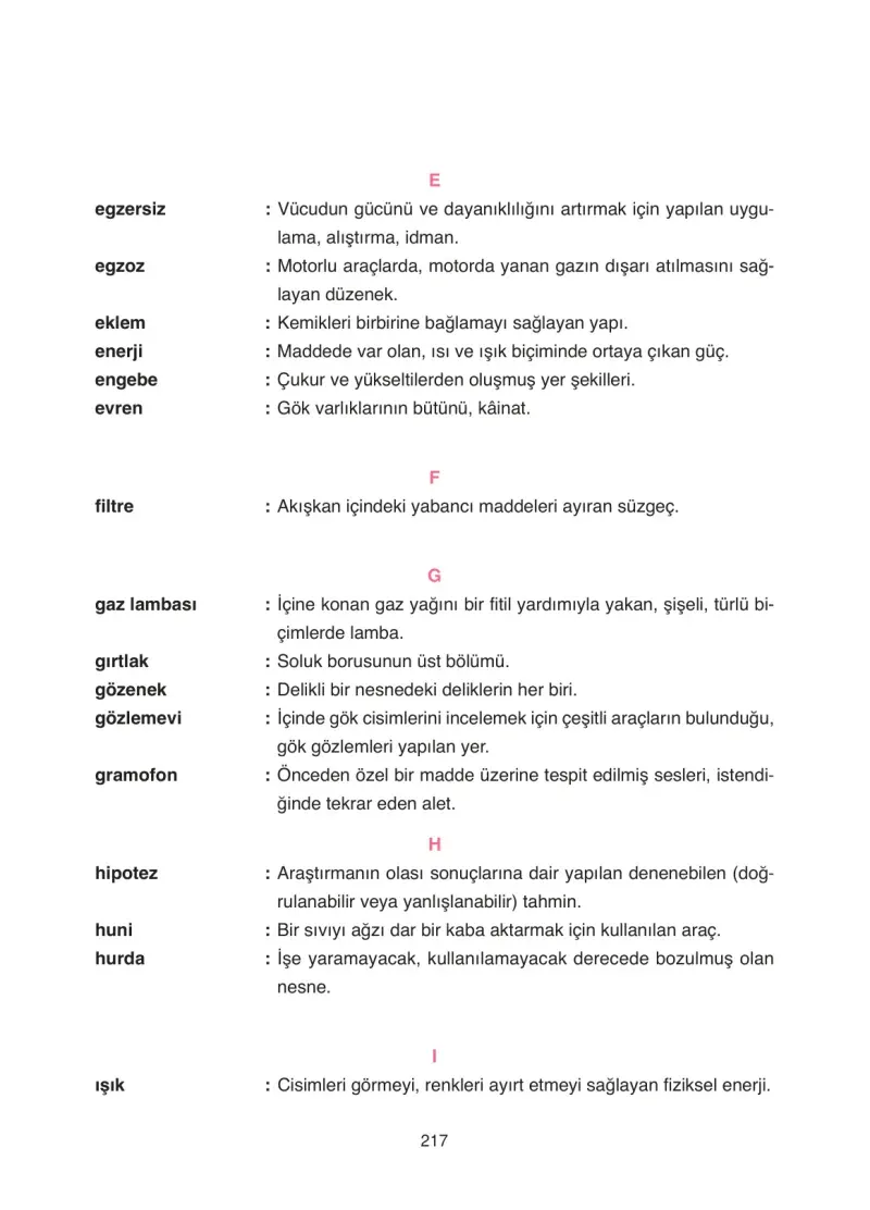 4. Sınıf Fen Bilimleri Ders Kitabı Cevapları SDR İpekyolu Yayıncılık Sayfa 217