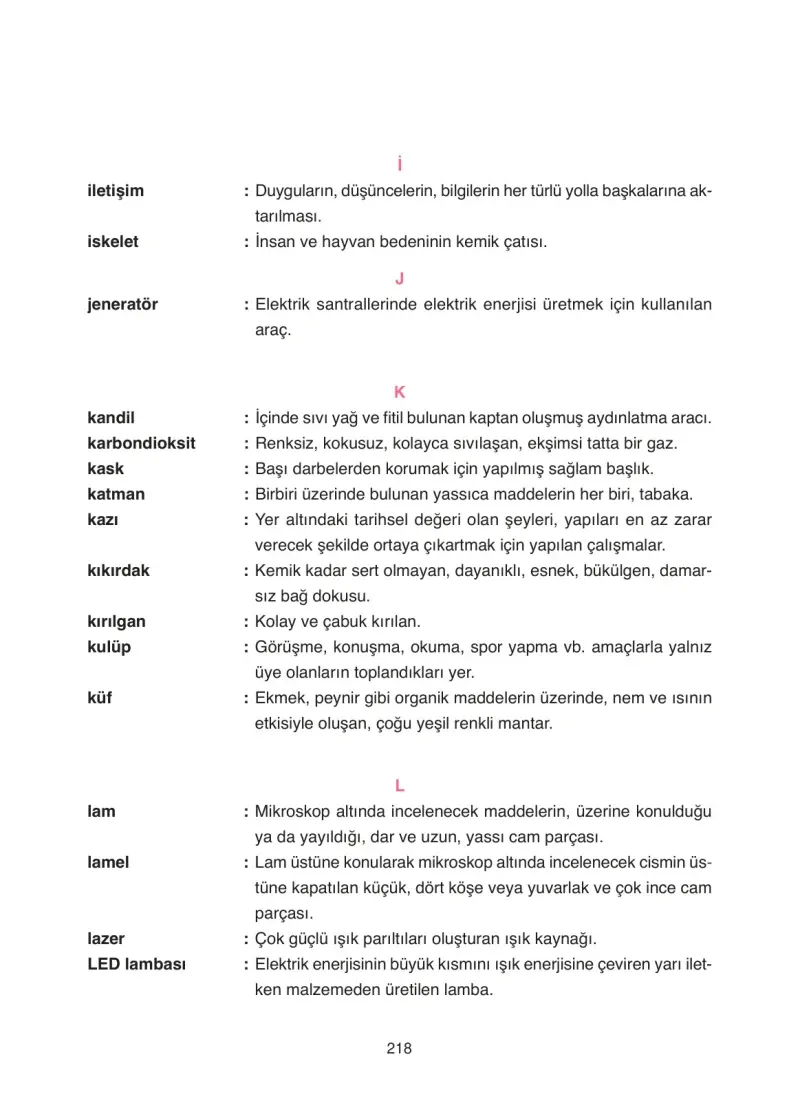 4. Sınıf Fen Bilimleri Ders Kitabı Cevapları SDR İpekyolu Yayıncılık Sayfa 218