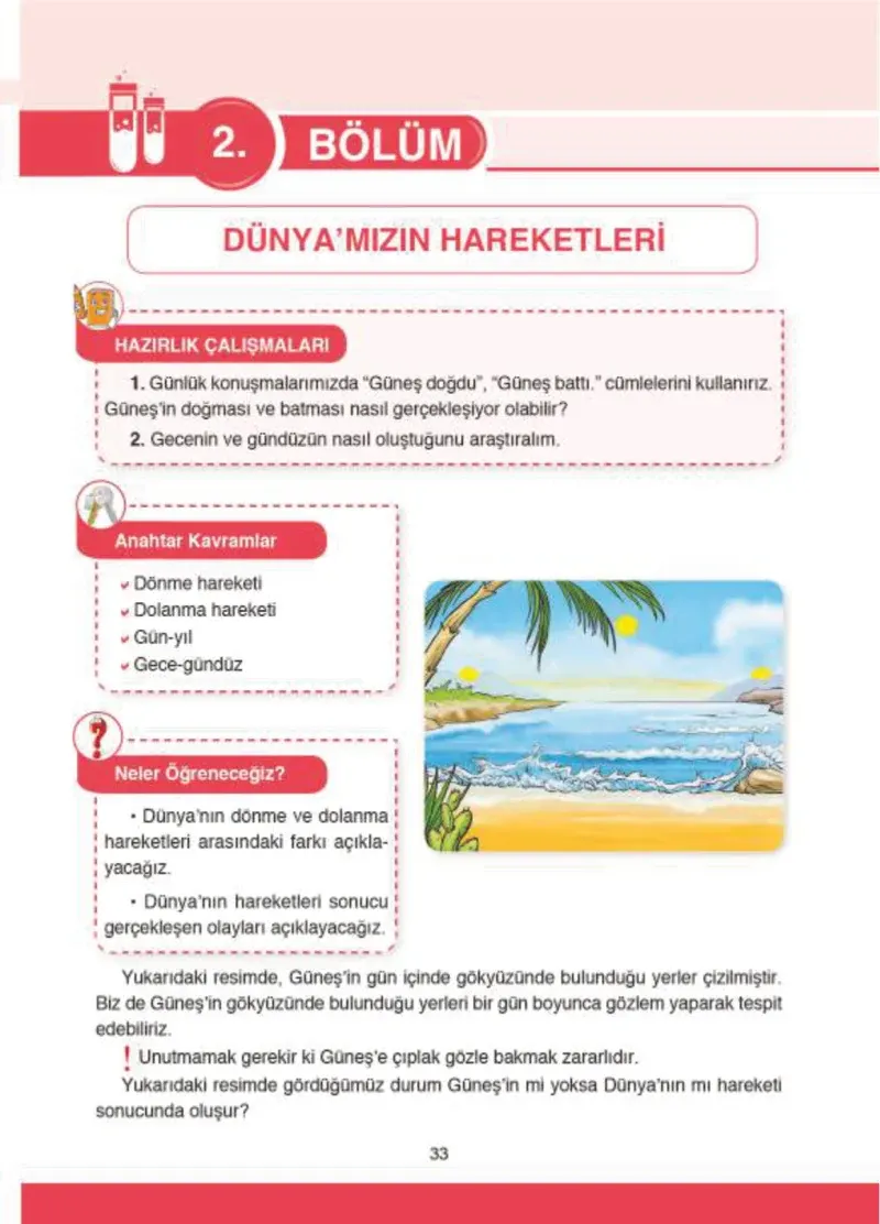 4. Sınıf Fen Bilimleri Ders Kitabı Cevapları SDR İpekyolu Yayıncılık Sayfa 33