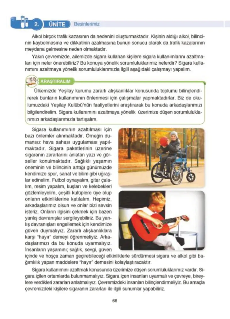 4. Sınıf Fen Bilimleri Ders Kitabı Cevapları SDR İpekyolu Yayıncılık Sayfa 66
