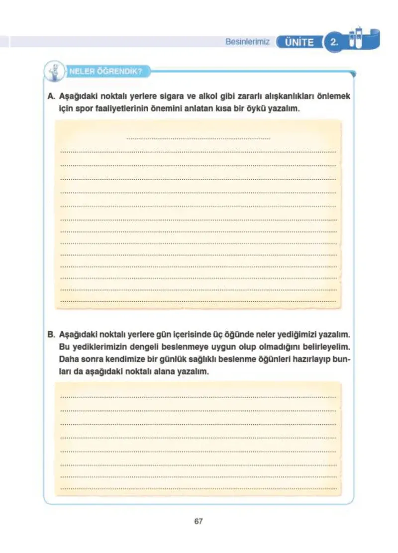 4. Sınıf Fen Bilimleri Ders Kitabı Cevapları SDR İpekyolu Yayıncılık Sayfa 67
