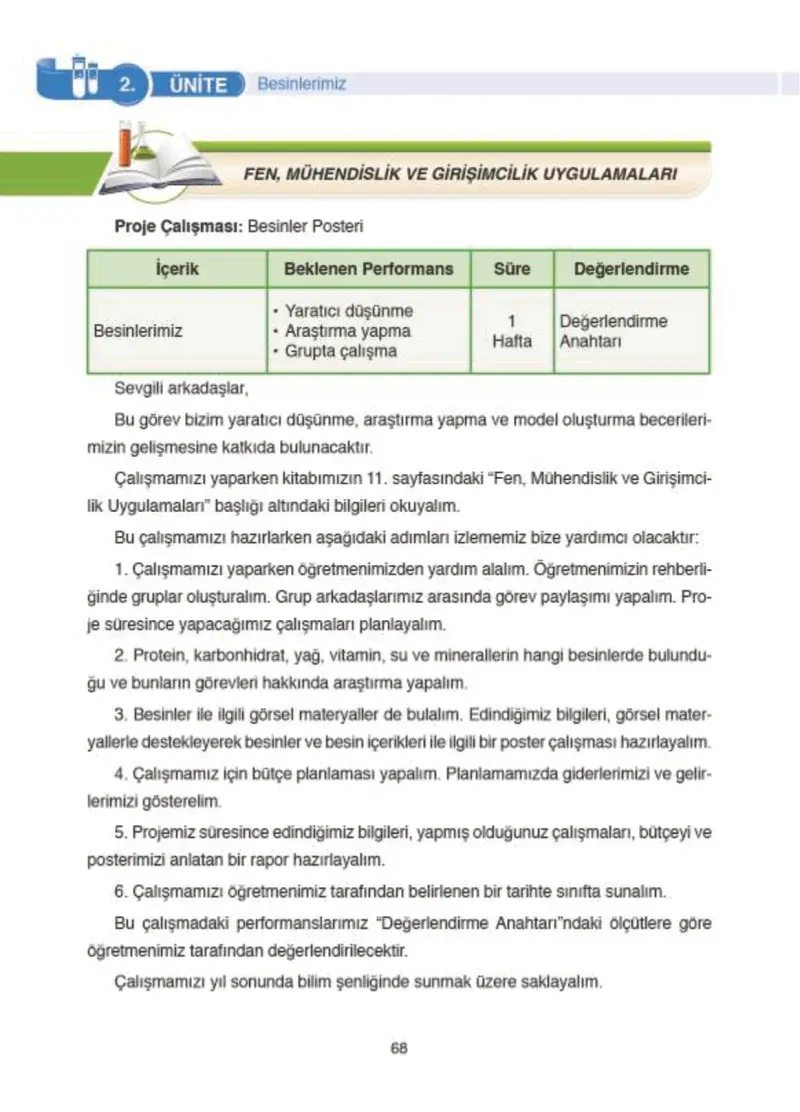4. Sınıf Fen Bilimleri Ders Kitabı Cevapları SDR İpekyolu Yayıncılık Sayfa 68
