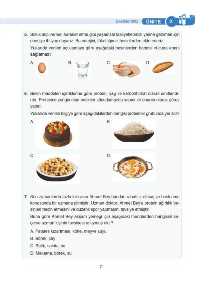 4. Sınıf Fen Bilimleri Ders Kitabı Cevapları SDR İpekyolu Yayıncılık Sayfa 71