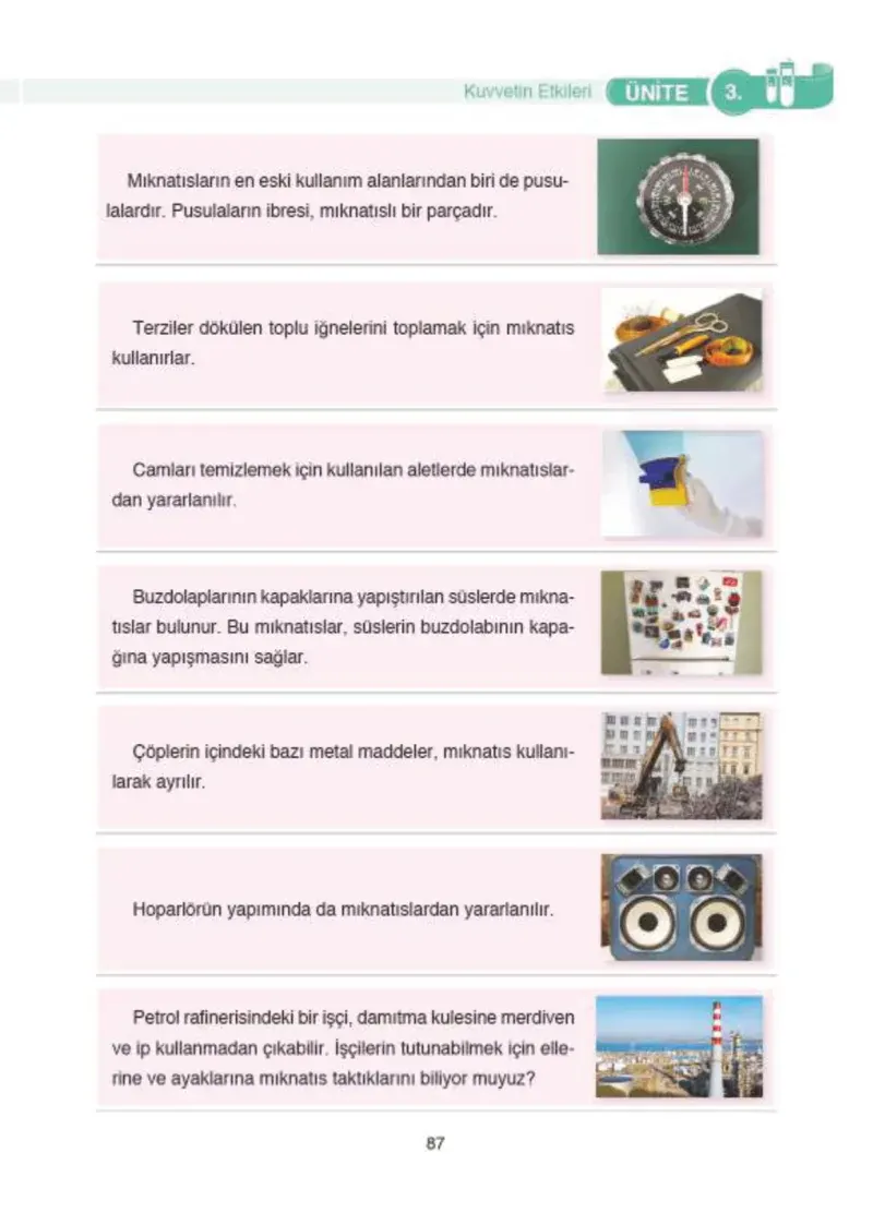 4. Sınıf Fen Bilimleri Ders Kitabı Cevapları SDR İpekyolu Yayıncılık Sayfa 87