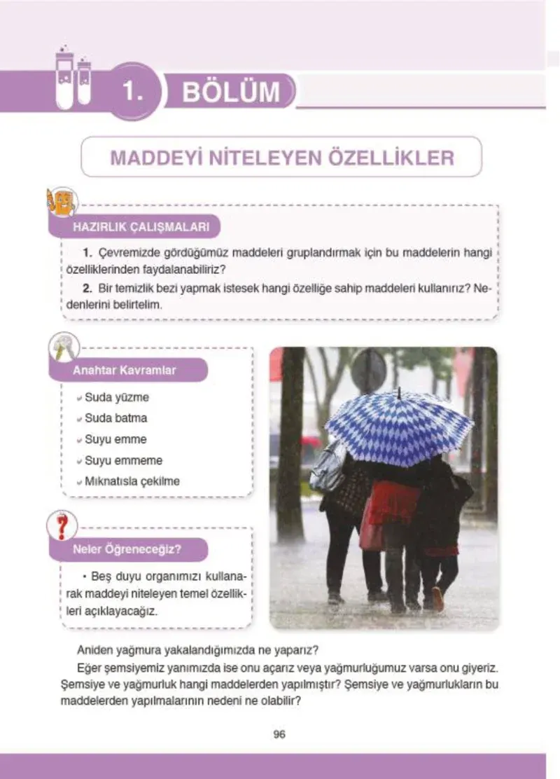 4. Sınıf Fen Bilimleri Ders Kitabı Cevapları SDR İpekyolu Yayıncılık Sayfa 96