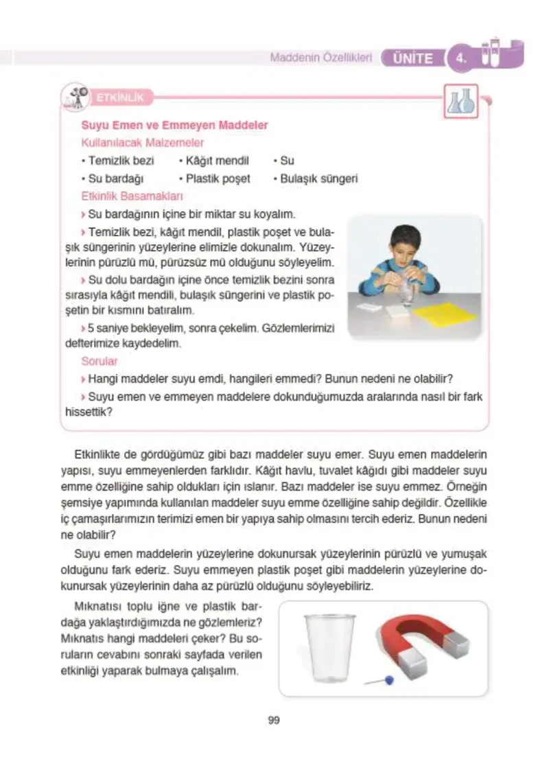 4. Sınıf Fen Bilimleri Ders Kitabı Cevapları SDR İpekyolu Yayıncılık Sayfa 99