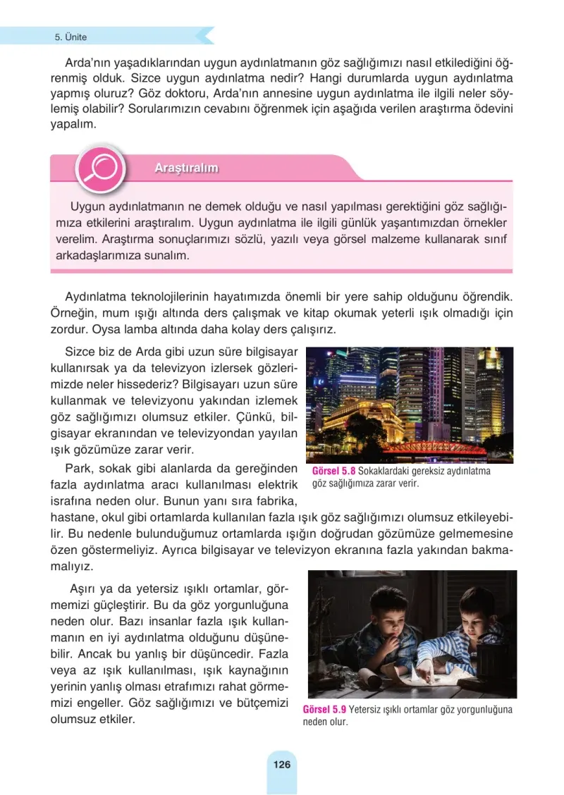 4. Sınıf Fen Bilimleri Ders Kitabı Cevapları Sözcü Yayınları Sayfa 126