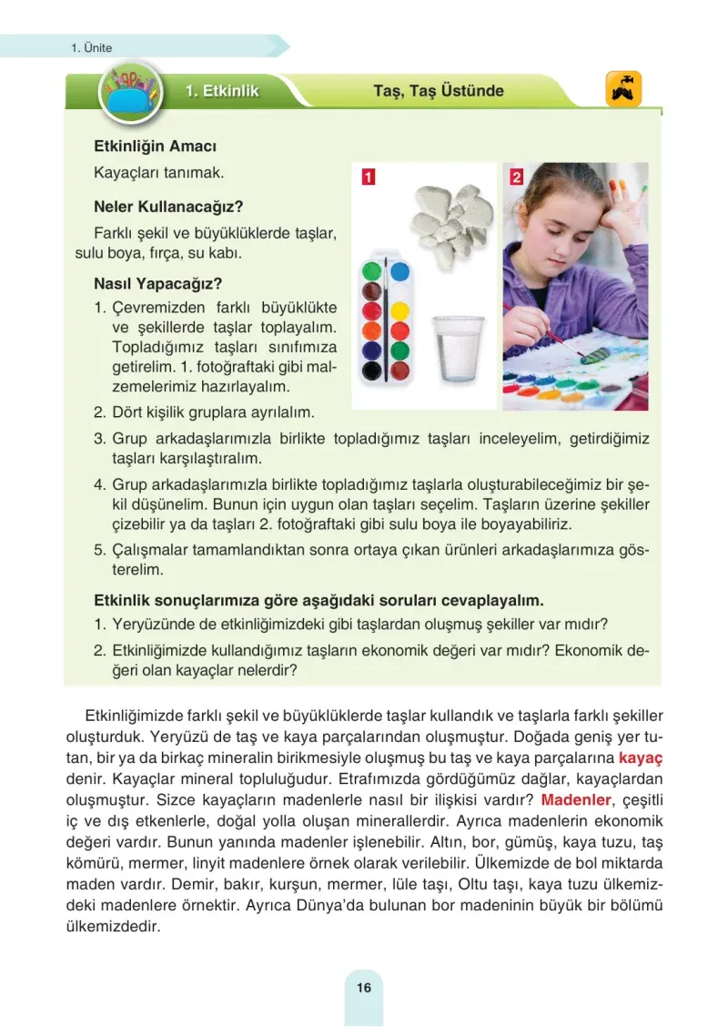 4. Sınıf Fen Bilimleri Ders Kitabı Cevapları Sözcü Yayınları Sayfa 16