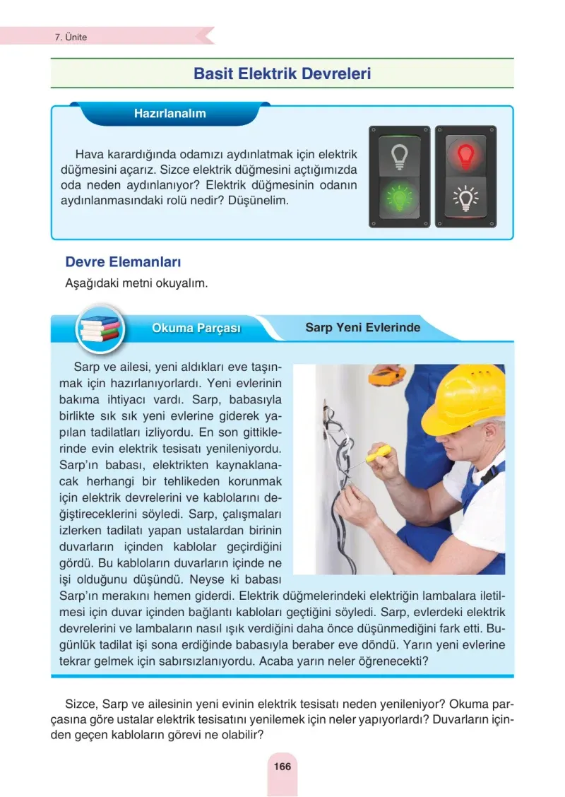 4. Sınıf Fen Bilimleri Ders Kitabı Cevapları Sözcü Yayınları Sayfa 166