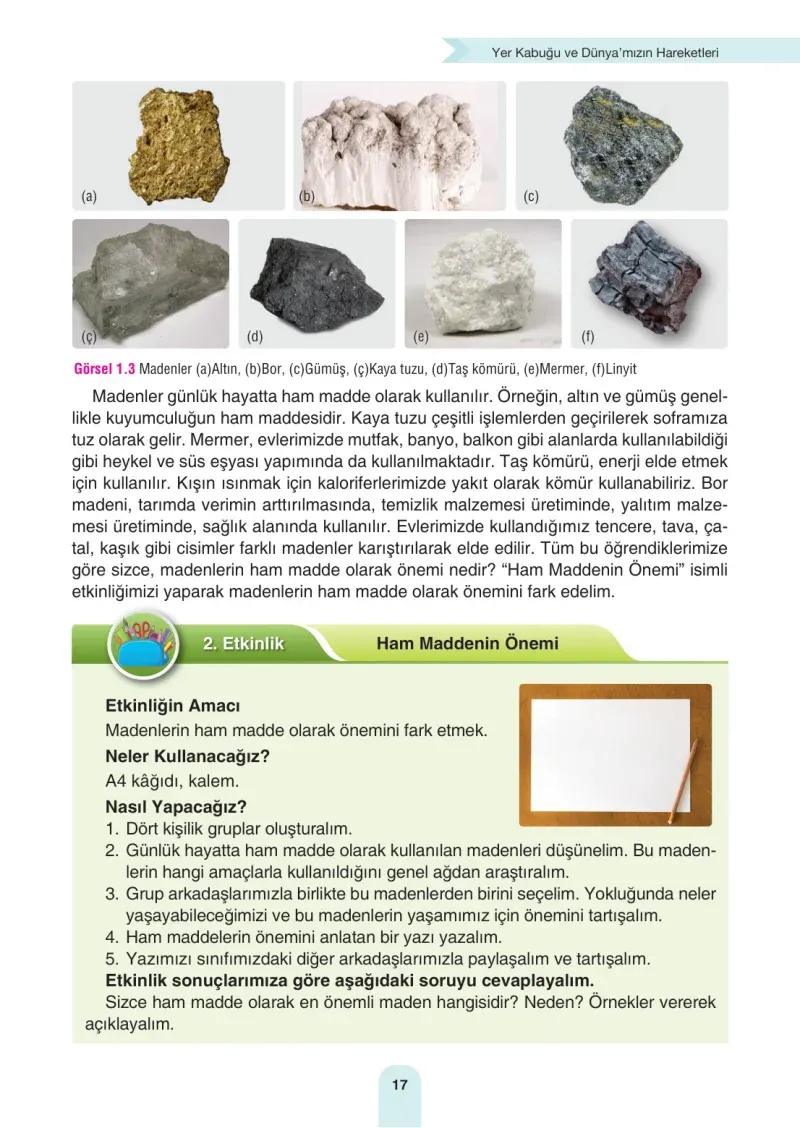 4. Sınıf Fen Bilimleri Ders Kitabı Cevapları Sözcü Yayınları Sayfa 17