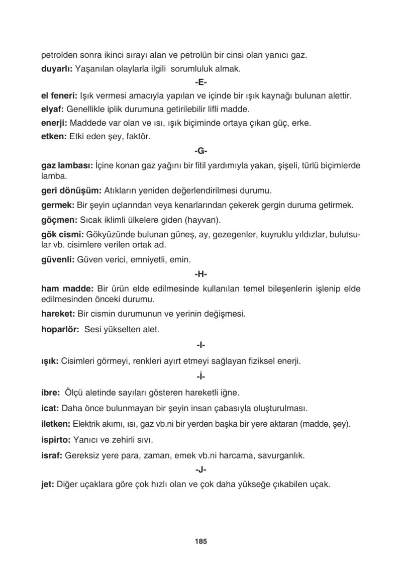 4. Sınıf Fen Bilimleri Ders Kitabı Cevapları Sözcü Yayınları Sayfa 185
