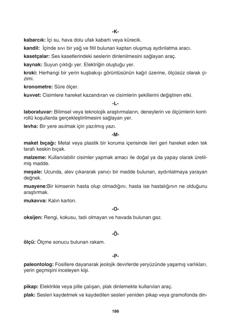 4. Sınıf Fen Bilimleri Ders Kitabı Cevapları Sözcü Yayınları Sayfa 186