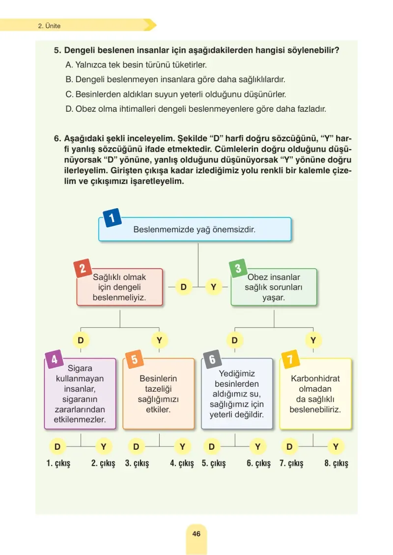 4. Sınıf Fen Bilimleri Ders Kitabı Cevapları Sözcü Yayınları Sayfa 46
