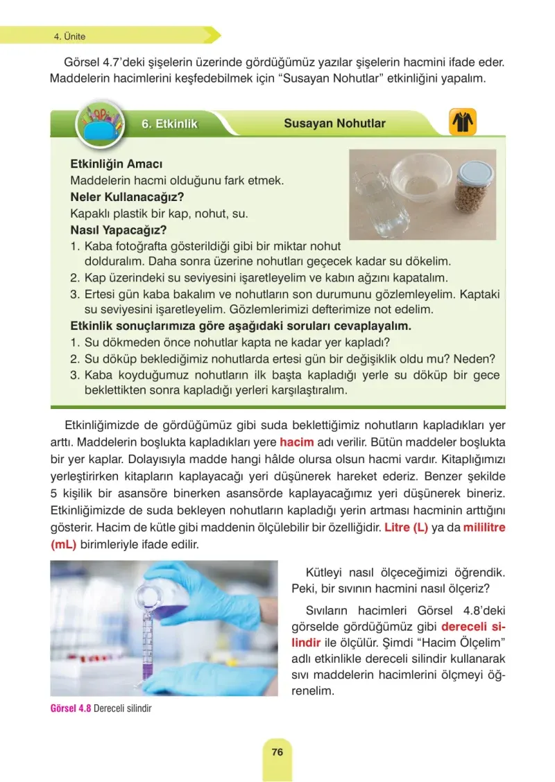 4. Sınıf Fen Bilimleri Ders Kitabı Cevapları Sözcü Yayınları Sayfa 76