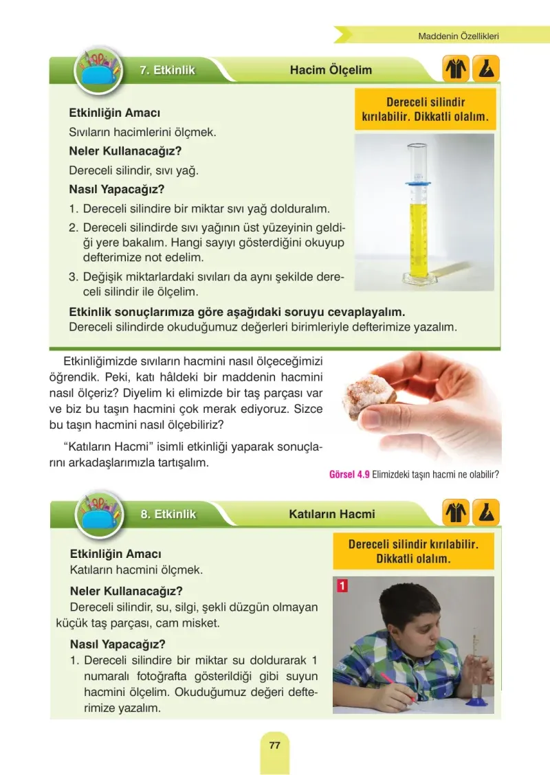 4. Sınıf Fen Bilimleri Ders Kitabı Cevapları Sözcü Yayınları Sayfa 77