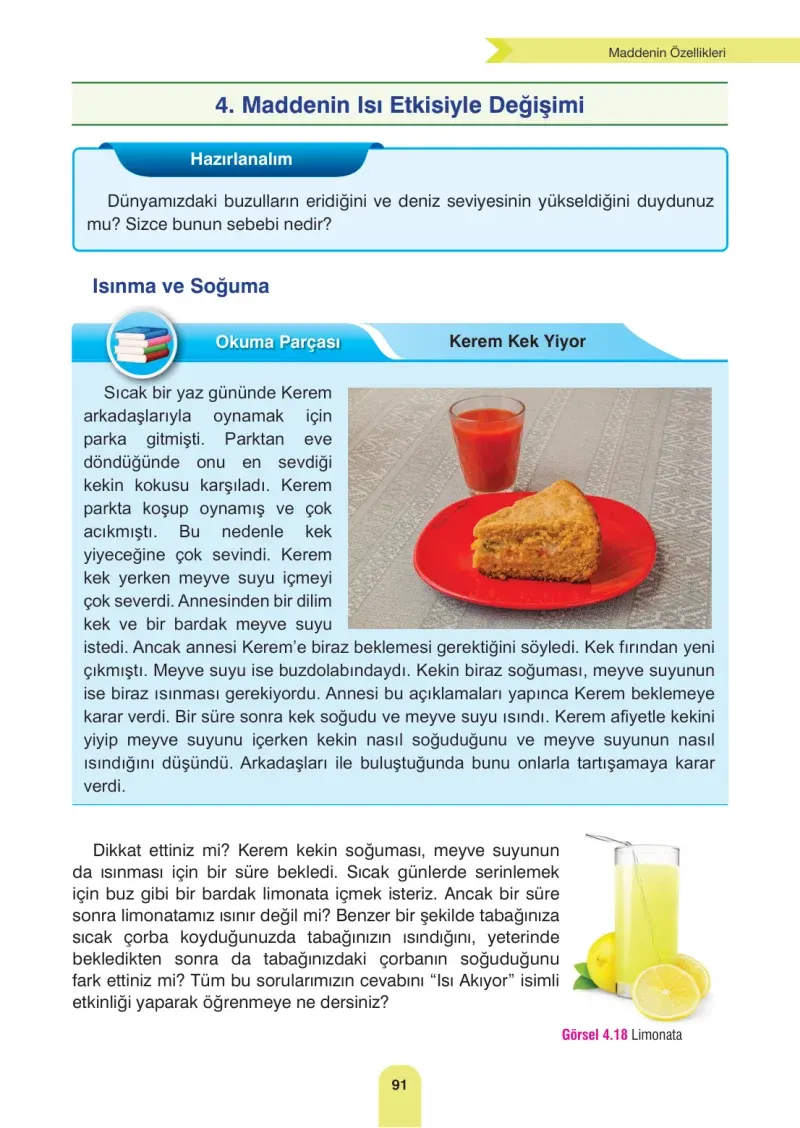 4. Sınıf Fen Bilimleri Ders Kitabı Cevapları Sözcü Yayınları Sayfa 91