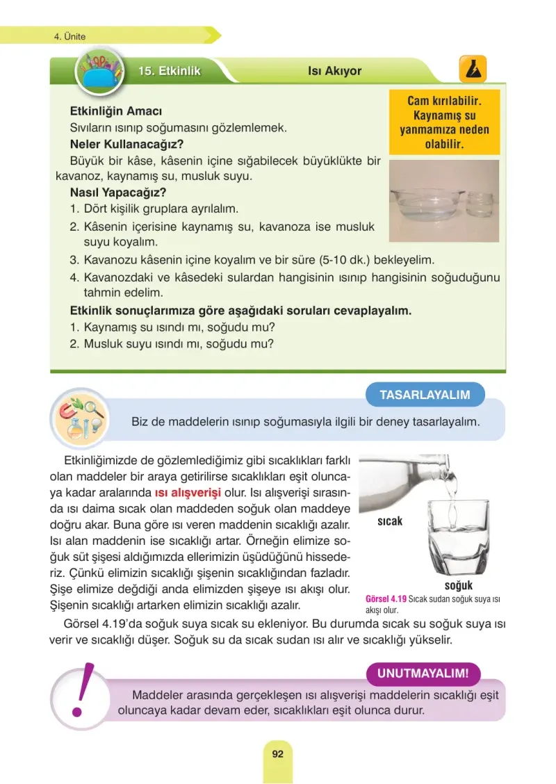 4. Sınıf Fen Bilimleri Ders Kitabı Cevapları Sözcü Yayınları Sayfa 92