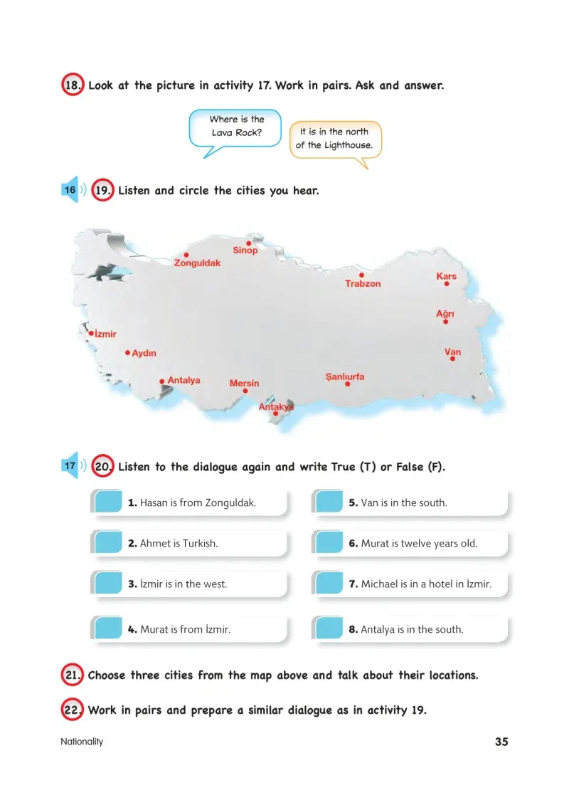 4. Sınıf İngilizce Ders Kitabı Cevapları Cem Yayınları Sayfa 35