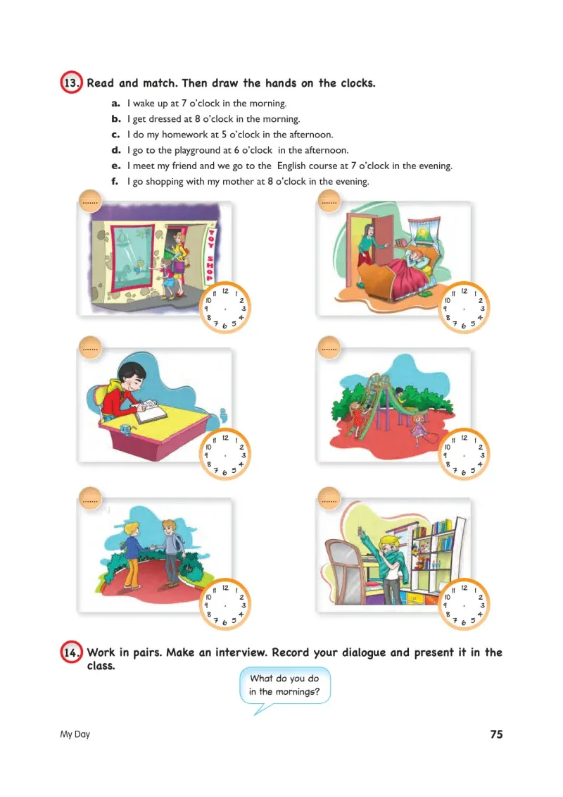 4. Sınıf İngilizce Ders Kitabı Cevapları Cem Yayınları Sayfa 75