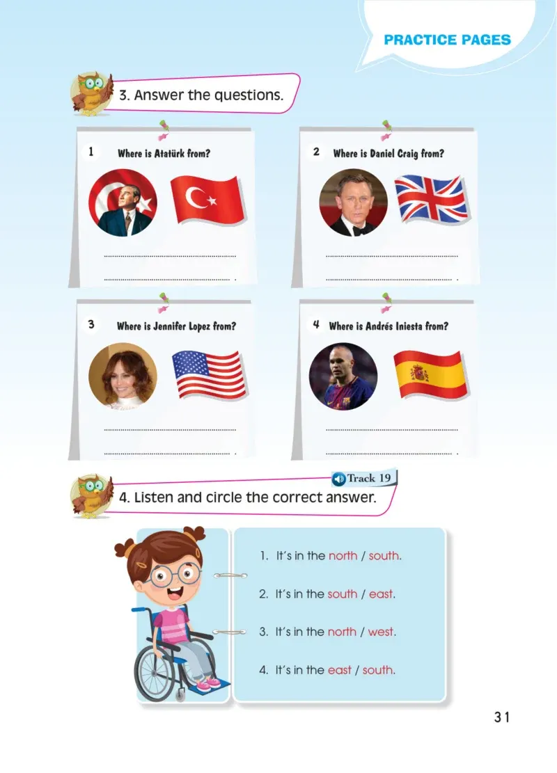 4. Sınıf İngilizce Ders Kitabı Cevapları FCM Yayıncılık Sayfa 31