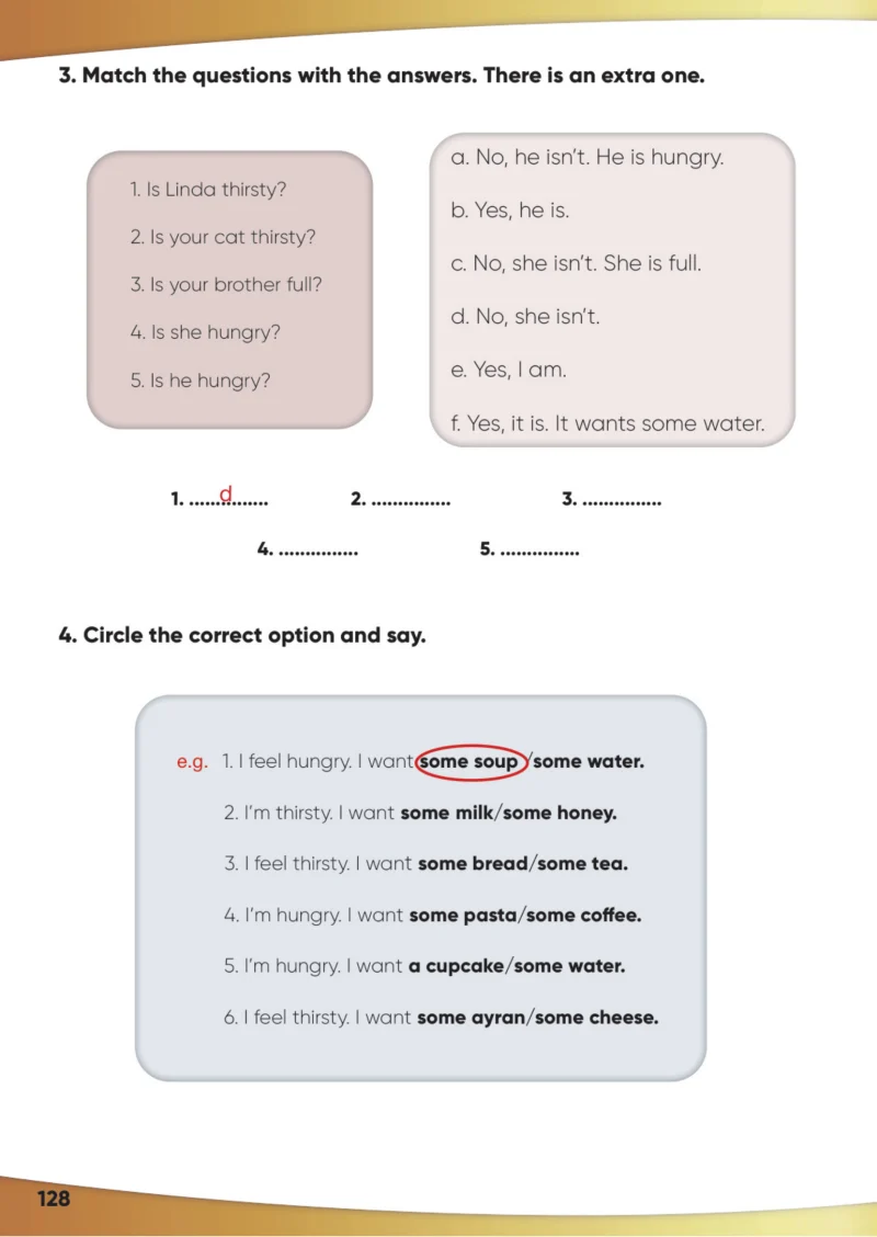 4. Sınıf İngilizce Ders Kitabı Cevapları Meb Yayınları Sayfa 128