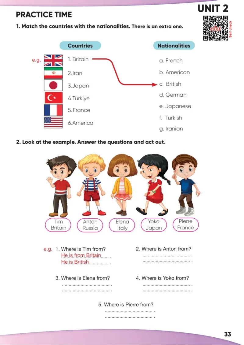 4. Sınıf İngilizce Ders Kitabı Cevapları Meb Yayınları Sayfa 33