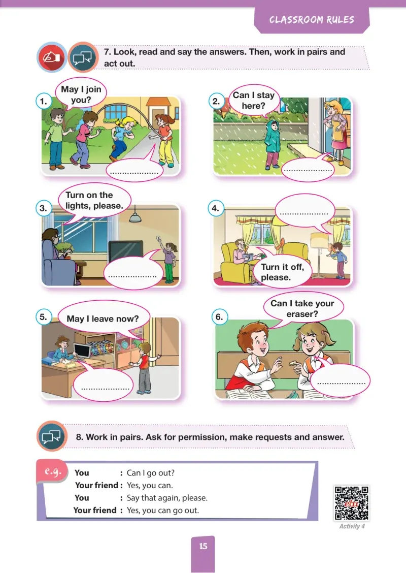 4. Sınıf İngilizce Ders Kitabı Cevapları Pasifik Yayınları Sayfa 15