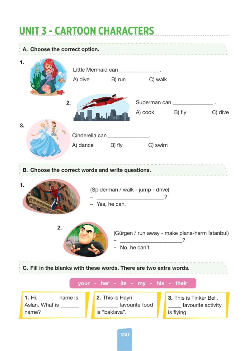 4. Sınıf İngilizce Ders Kitabı Cevapları Pasifik Yayınları Sayfa 150