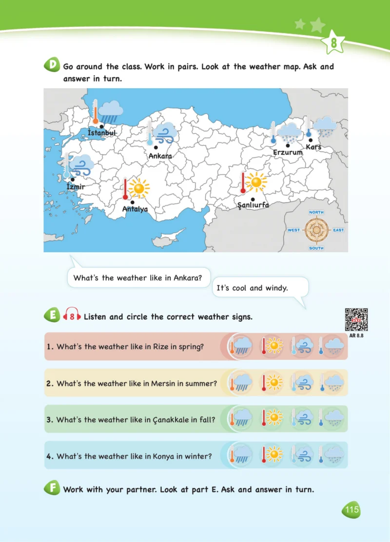 4. Sınıf İngilizce Ders Kitabı Cevapları SDR Dİkey Yayınları Sayfa 115